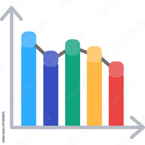 Bar Graph Showing Declining Trend