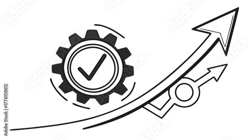 Dynamic growth and efficiency achieved with a verified process and upward trending progress, symbolizing success and forward momentum.