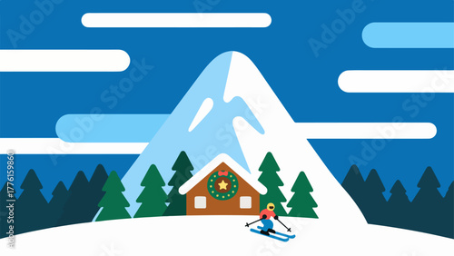 Christmas Downhill Dash by the Wreath Cabin