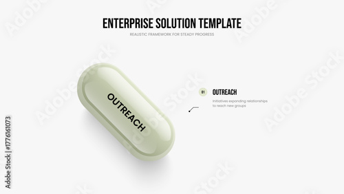 Corporate Planning 1 Option Diagram Slideshow Layout. Digital Plan One Step Infographic Frame Design. Market Insight Slide Template Vector Illustration.