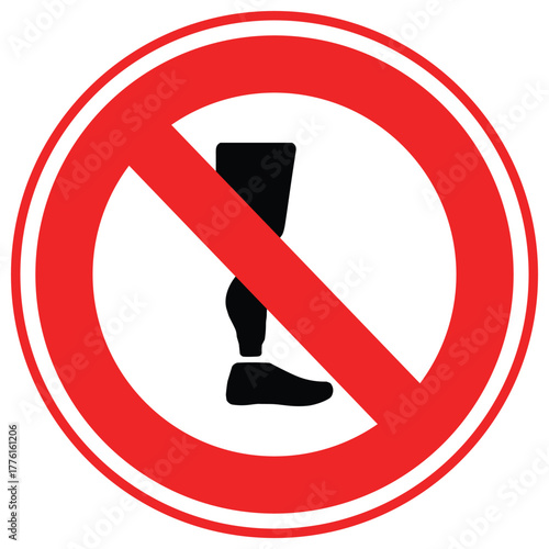 No Prosthetic Leg Vector Icon which can easily modify or edit