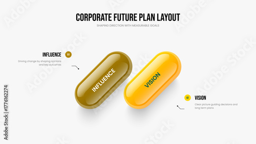 Modern Portfolio 2 Option Infographic Frame Template. Investor Showcase Two Element Diagram Slide Layout. Project Strategy Slideshow Design Vector Illustration.
