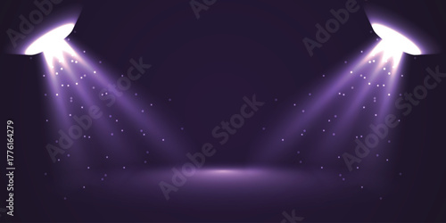 Purple Dual UFO Beam Light Background