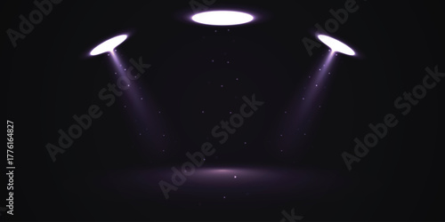 Dark Purple Dual Spotlight UFO Beam