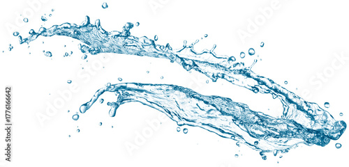 Water splash isolated