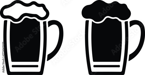 green beer mug icon silhouette vector illustration design 