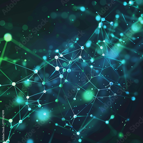 abstract background with molecular network