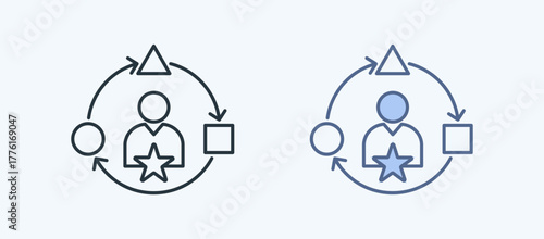 Adaptive Leadership Icon Multiple Style