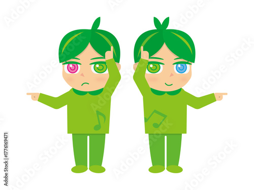 双子のオッドアイの兄弟