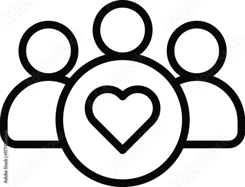 gratitude circle in outline style