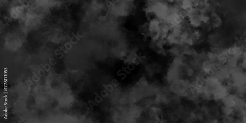 Abstract ash cloud and smoke texture in dark background. White Black fog effect transparent smoke isolated dark dramatic sky with black stormy clouds. Grunge creative and becorative fractal somke art