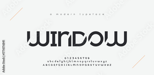 Modern Bold Font. Regular Italic Number Typography urban style alphabet fonts for fashion, sport, technology, digital, movie, logo design, vector illustration