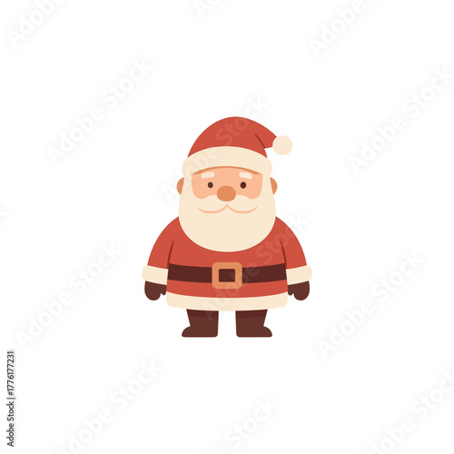 Minimalist cute Santa Claus vector illustration