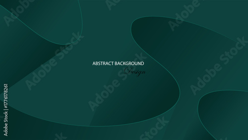 Green emerald abstract background vector design. Green background with line and shape decoration. Modern green. Suit for banner, backdrop, certificate, award, invitation, presentation, poster, etc