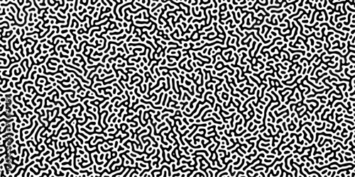 Abstract Reaction-diffusion Turing pattern natural texture gray gradient color scheme. Linear design with biological algorithm psychedelic background. Reaction-diffusion or truing patter	