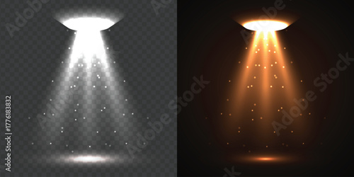 Warm Orange Dual Spotlight Beam