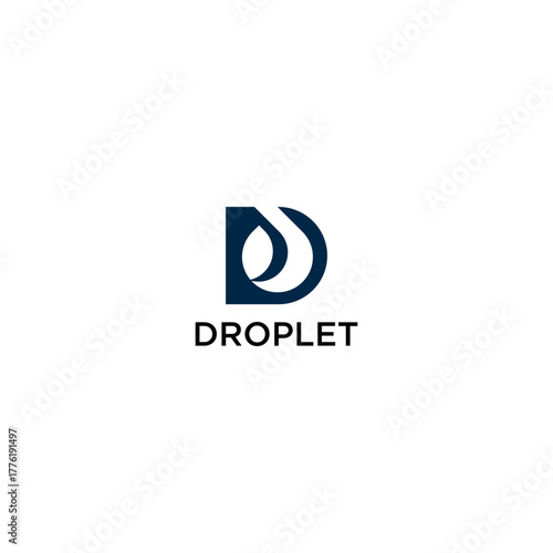 letter d with drops logo icon design vector design template inspiration
