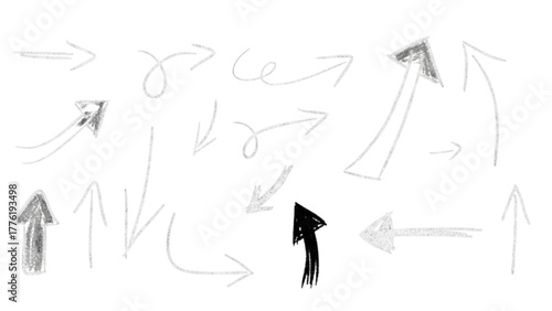 Hand drawn arrow collection vector illustration design elements for creative projects and presentations use