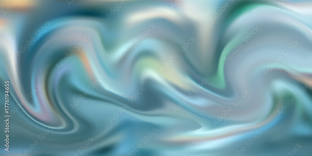 Obraz premium Abstract pastel turquoise fluid background with smooth flowing waves, soft marble texture,