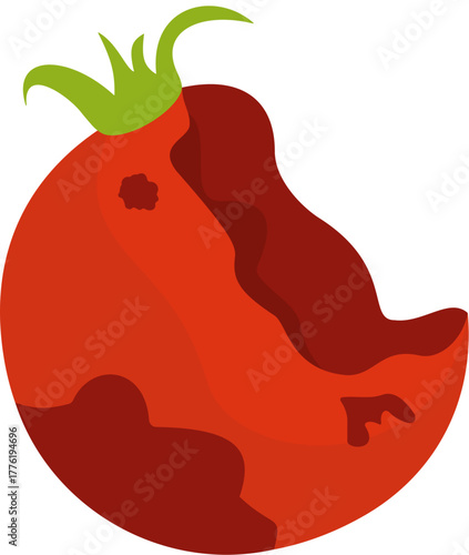Illustration of a Organic Waste Rotten Tomato
