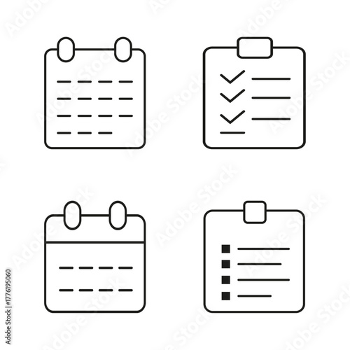 Compliance line editable icon set. Contain icons related to compliance, regulatory, governance, corporate, transparency, regulations and more. Containing market, growth, sales, trends Vector.