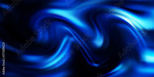 luxury glossy pattern ideal for wallpaper, digital art, and futuristic presentations.Abstract blue liquid wave background with smooth gradient texture,