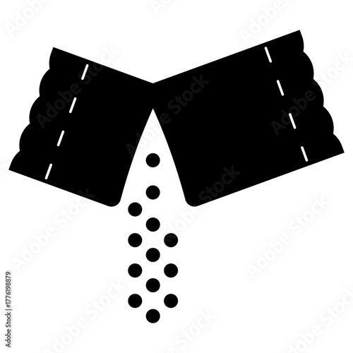 open sugar sachet icon