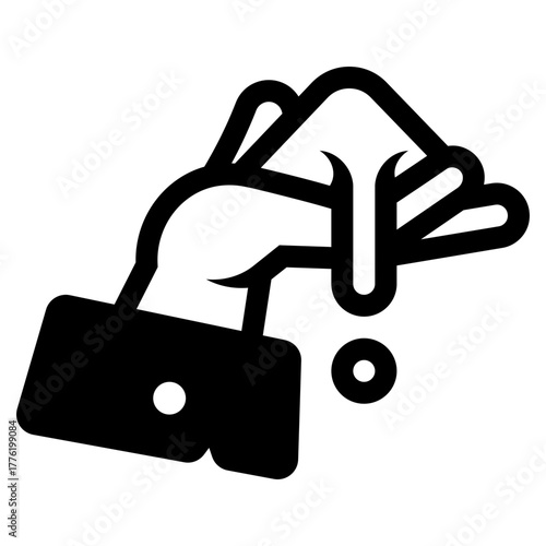 hand holding sugar icon