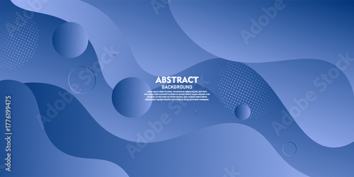 Abstract bright blue background with a fluid wave pattern concept. Simple and trendy banner element design. EPS10 vector.