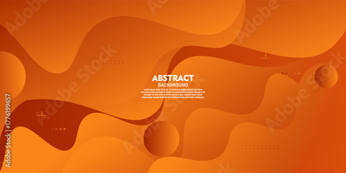 Premium abstract background with orange background and dynamic shadows. Vector background for wallpaper. eps10