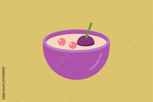 Berry Smoothie Bowl Healthy Background