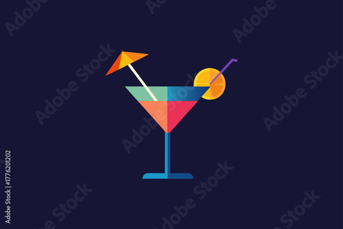 Cocktail Night Gradient Party Background