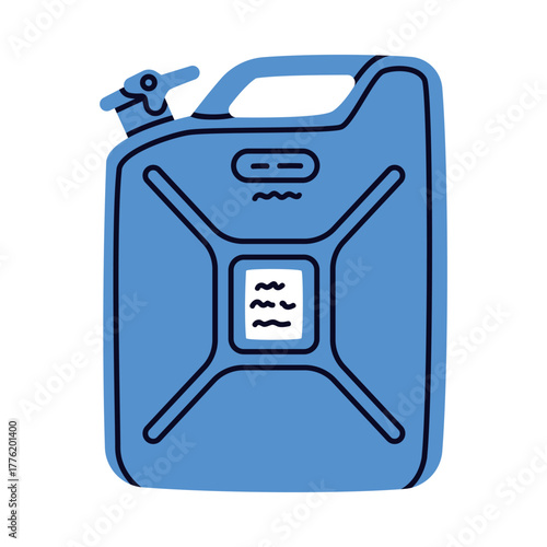 Gasoline and Fuel Bottle for Carrying Petrol Vector Illustration