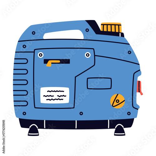 Diesel Generator Machine as Petrol Tool Vector Illustration