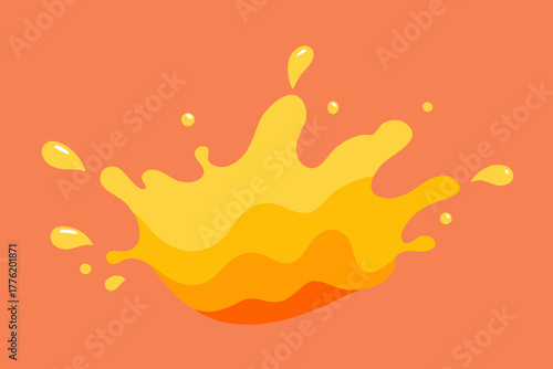 Fruit Juice Splash Background Design