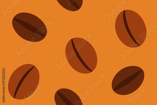 Smooth Coffee Beans Background Texture