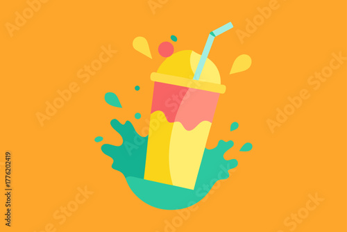 tropical smoothie splash background