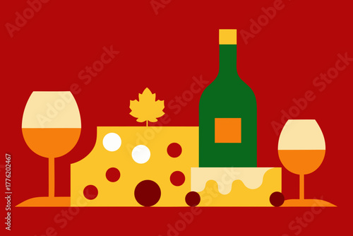wine and cheese party background