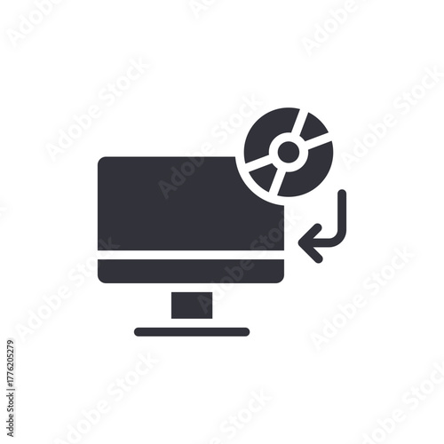 Computer Data Transfer Icon For Graphic Projects