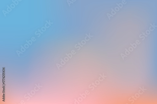 Nude soft sky abstract neutral gradient background. Fluffy cloud vibrant pastel sunset. Blurred light and pale backdrop.