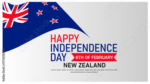 New Zealand Independence Day celebration with national flag