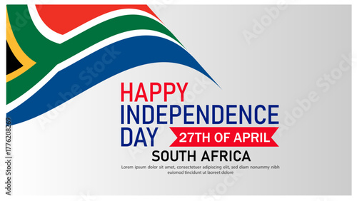 South Africa Independence Day celebration with national flag
