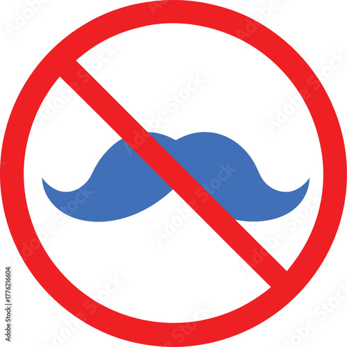 no mustache sign for no shave November vector icon