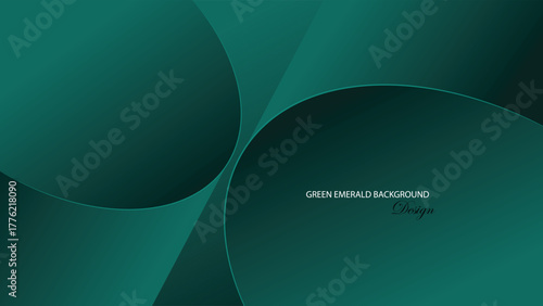 Green emerald abstract background vector design. Green background with line and shape decoration. Modern green. Suit for banner, backdrop, certificate, award, invitation, presentation, poster, etc