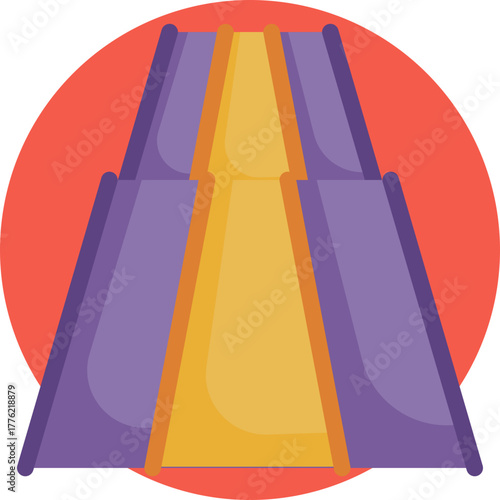 Playful slide for water park fun.