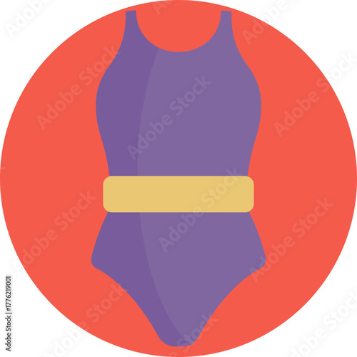 A simple swimsuit symbol representing appropriate attire required for entering water park pools and attractions.