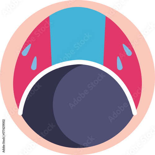 Simple depiction of a swimming cap, showing a smooth, rounded design typically worn for swimming.