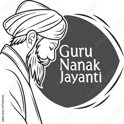 Guru nanak jayanti vector art