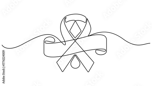 World diabetes day vector image design illustration stock illustration, Continuous one line drawing for World diabetes day concept. Single line draw design vector graphic illustration.