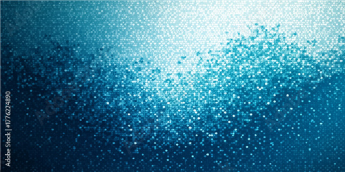 Abstract blue water drops on glass surface background texture